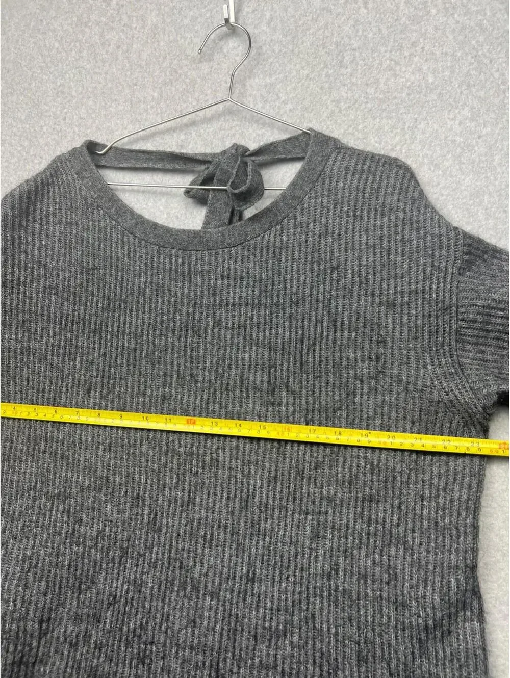 J Crew Alpaca Wool Tunic Shift Sweater Dress Ribbed Womens M Simple Modern